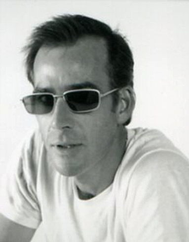 Handspan Theatre Hugh Wayland black & white portrait man in sunglasses